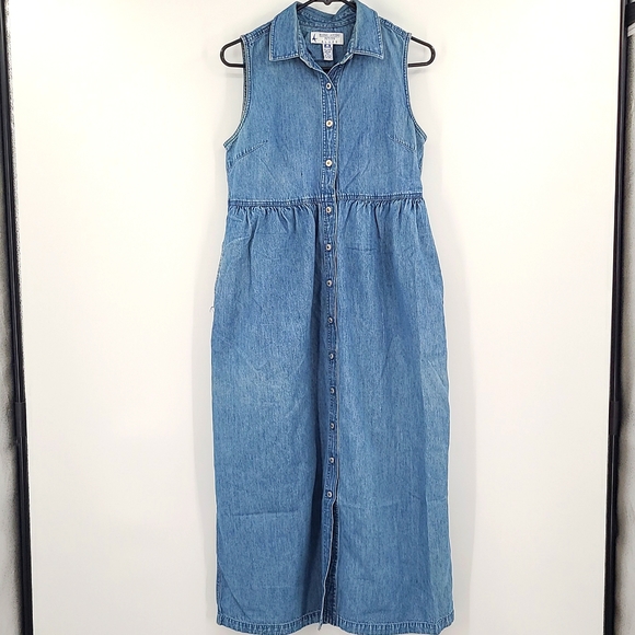 Marsh Landing Dresses Marsh Landing Blued Petite Medium Collared